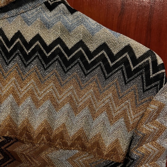 Missoni Multicolor Metallic Slim Fit Long Sleeve Size 42 - Picture 10 of 17